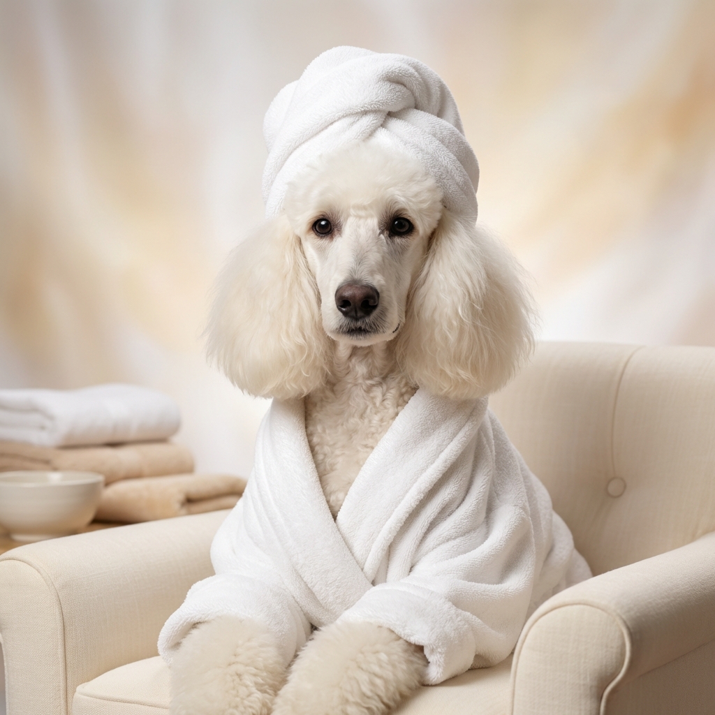 Poodle spa portrait